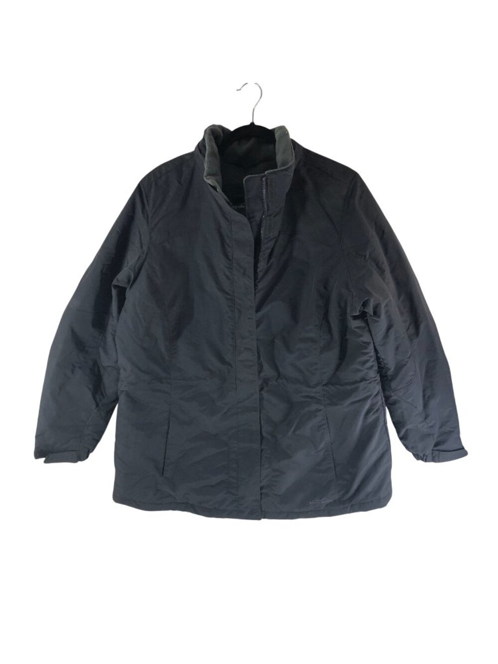 Eddie Bauer Womens Plus 1X Black Insulated Jacket With ThermaFill Technology